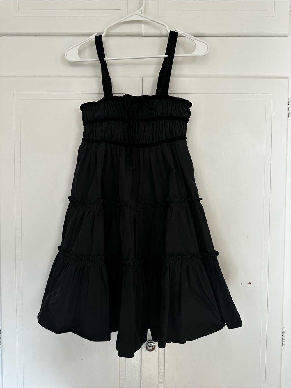 HUNTER BELL Black Tiered Strap Dress for Kids